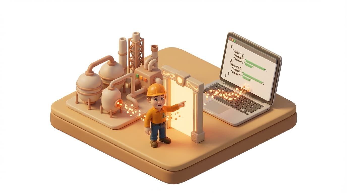 Developer connecting to PI System via REST API gateway